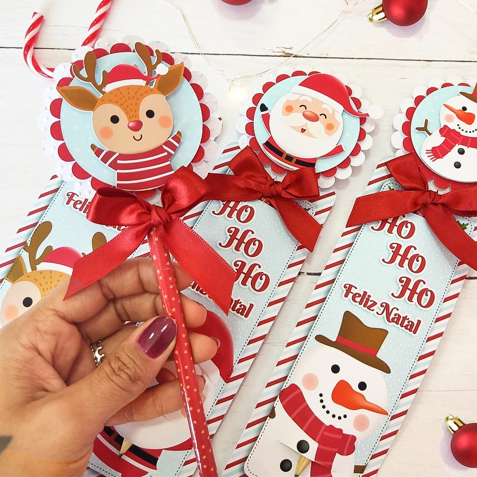 Arquivo Card lápis de Natal Alasca