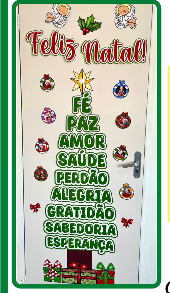 Painel de Porta Árvore de Natal